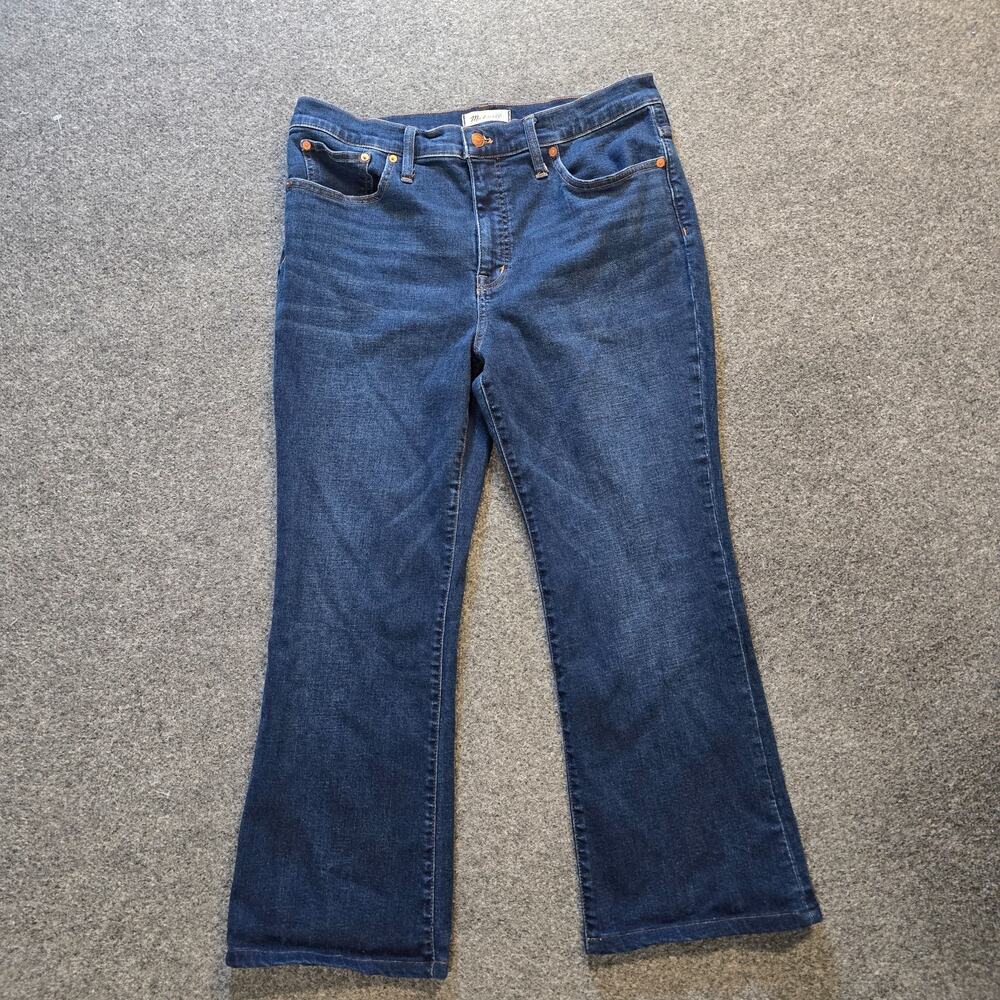 Madewell Jeans Womens Size 32 Petite Blue Skinny Flare Dark Wash Capsule Casual